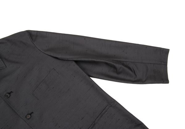 Y's for men Poly-Silk Nep Shirt Jacket Charcoal Size 2