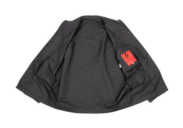 Y's for men Poly-Silk Nep Shirt Jacket Charcoal Size 2
