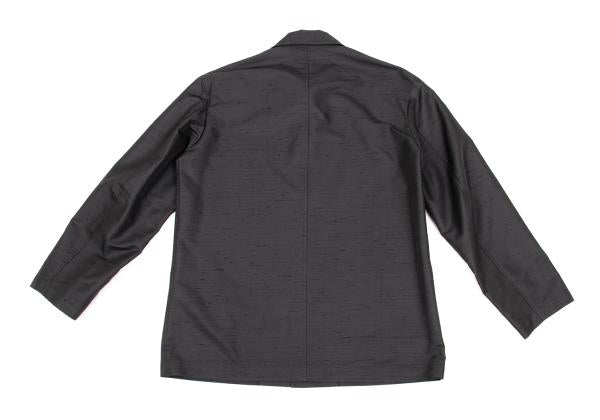 Y's for men Poly-Silk Nep Shirt Jacket Charcoal Size 2