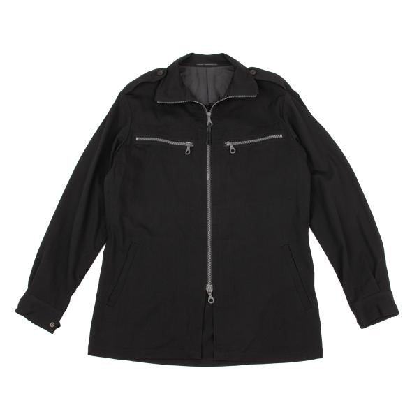 Y's for men Wool Gabardine Riri Zip Jacket Black Size 3
