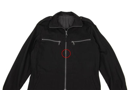 Y's for men Wool Gabardine Riri Zip Jacket Black Size 3