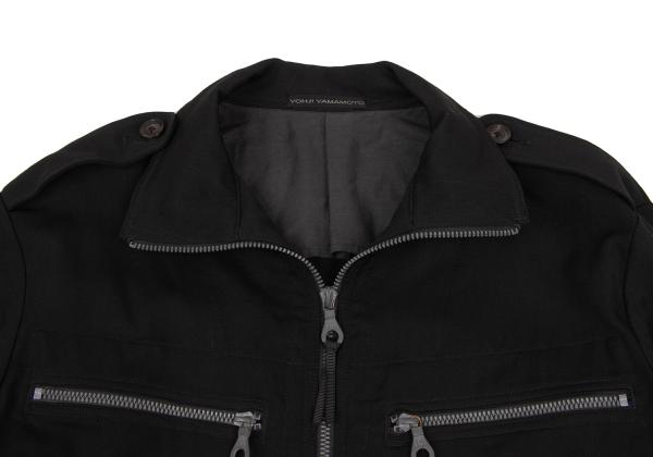Y's for men Wool Gabardine Riri Zip Jacket Black Size 3
