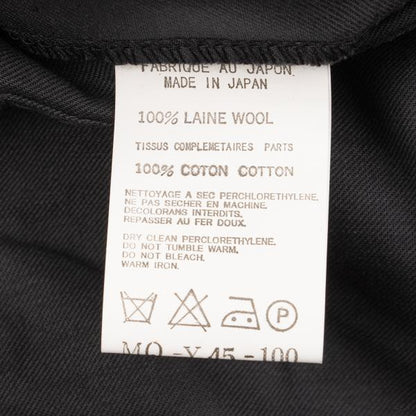 Y's for men Wool Gabardine Riri Zip Jacket Black Size 3