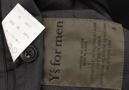 Y's for men Wool Gabardine Riri Zip Jacket Black Size 3