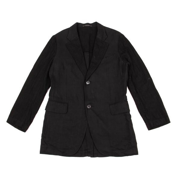 Y's for men Linen Mixed Material Blazer Black Size 3