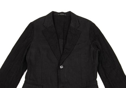 Y's for men Linen Mixed Material Blazer Black Size 3