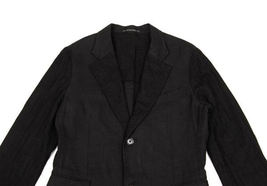 Y's for men Linen Mixed Material Blazer Black Size 3