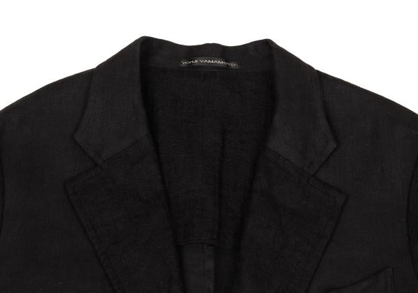 Y's for men Linen Mixed Material Blazer Black Size 3