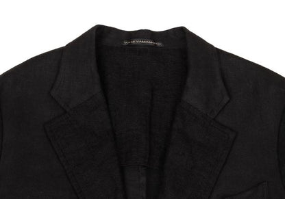 Y's for men Linen Mixed Material Blazer Black Size 3