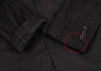 Y's for men Linen Mixed Material Blazer Black Size 3