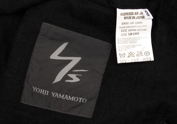 Y's for men Linen Mixed Material Blazer Black Size 3