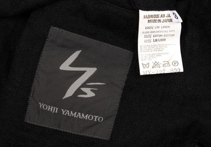 Y's for men Linen Mixed Material Blazer Black Size 3