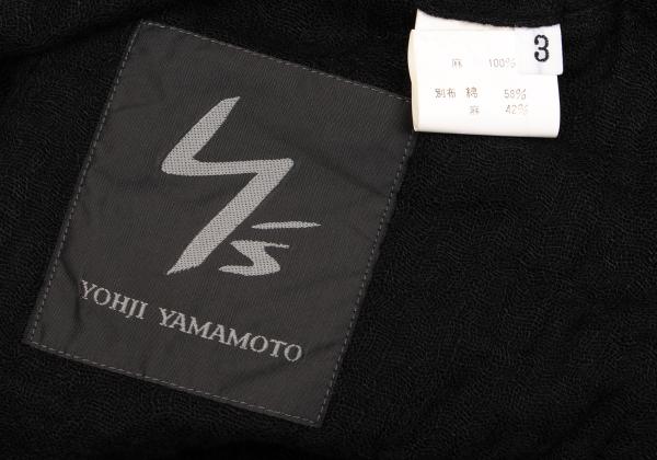 Y's for men Linen Mixed Material Blazer Black Size 3