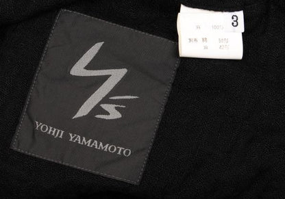 Y's for men Linen Mixed Material Blazer Black Size 3
