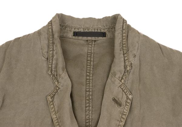 Y's for men Garment Dyed Rayon Cotton 2B Jacket Green Size 1