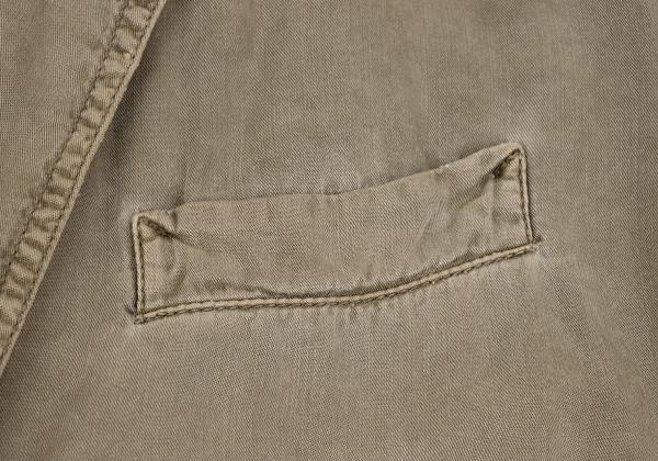 Y's for men Garment Dyed Rayon Cotton 2B Jacket Green Size 1