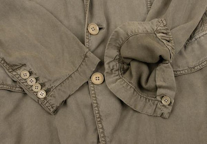 Y's for men Garment Dyed Rayon Cotton 2B Jacket Green Size 1