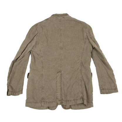 Y's for men Garment Dyed Rayon Cotton 2B Jacket Green Size 1
