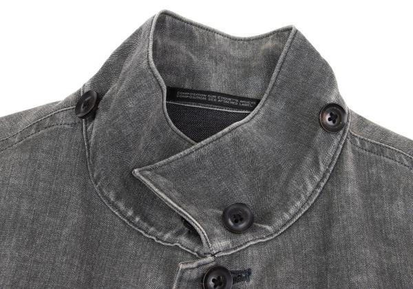 Y's for men Gray Wool Garment Washed Military Jacket Size 2