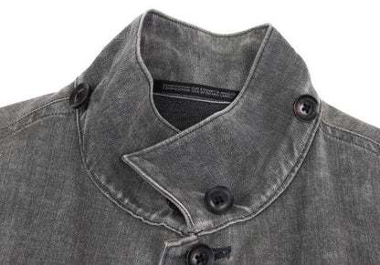 Y's for men Gray Wool Garment Washed Military Jacket Size 2