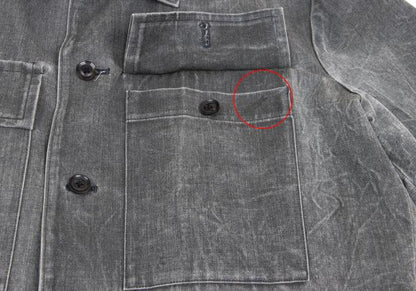 Y's for men Gray Wool Garment Washed Military Jacket Size 2