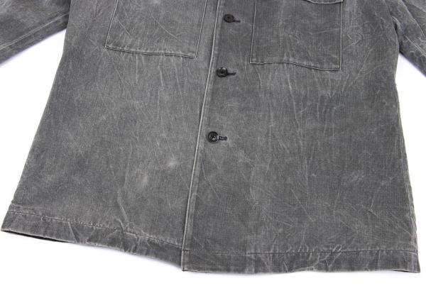 Y's for men Gray Wool Garment Washed Military Jacket Size 2