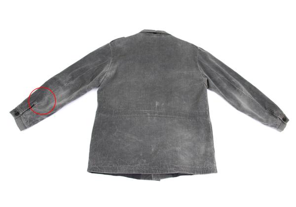 Y's for men Gray Wool Garment Washed Military Jacket Size 2