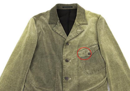 Y's for men Khaki Cotton Brushed Flap Pocket Jacket Size 2