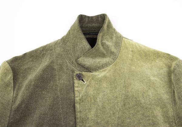 Y's for men Khaki Cotton Brushed Flap Pocket Jacket Size 2