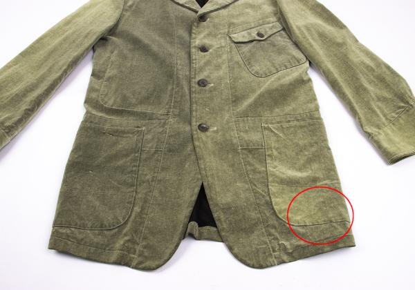 Y's for men Khaki Cotton Brushed Flap Pocket Jacket Size 2