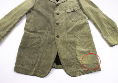 Y's for men Khaki Cotton Brushed Flap Pocket Jacket Size 2