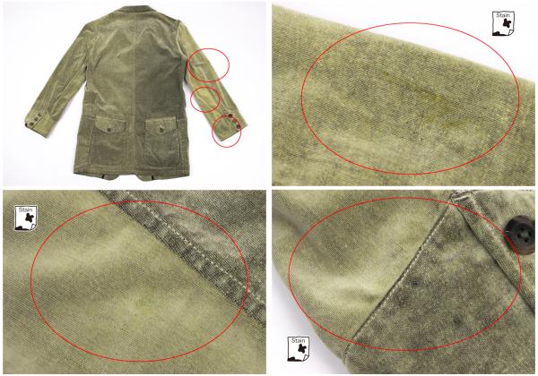 Y's for men Khaki Cotton Brushed Flap Pocket Jacket Size 2