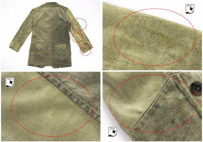 Y's for men Khaki Cotton Brushed Flap Pocket Jacket Size 2