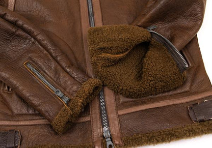 Y's for men Mouton Leather Flight Jacket Brown Size 2