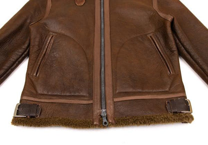 Y's for men Mouton Leather Flight Jacket Brown Size 2