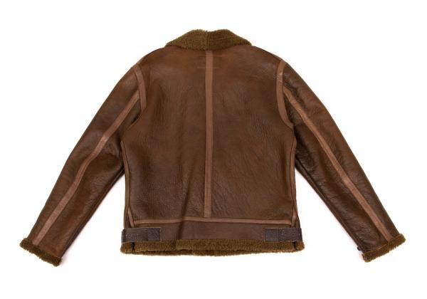 Y's for men Mouton Leather Flight Jacket Brown Size 2
