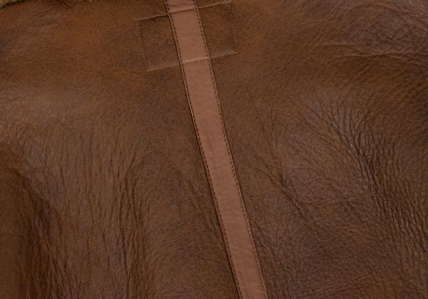 Y's for men Mouton Leather Flight Jacket Brown Size 2