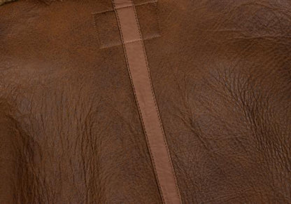 Y's for men Mouton Leather Flight Jacket Brown Size 2