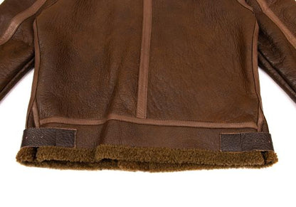 Y's for men Mouton Leather Flight Jacket Brown Size 2