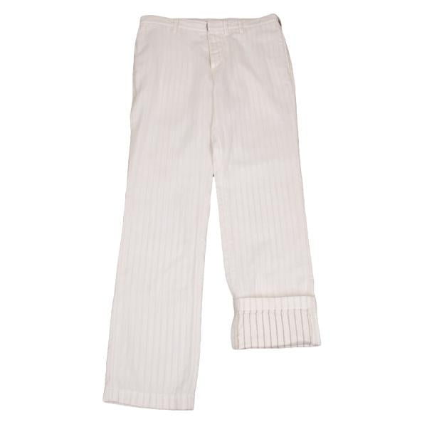 Y's for men Cupro Cotton Stripe Pants Off-White Size 2