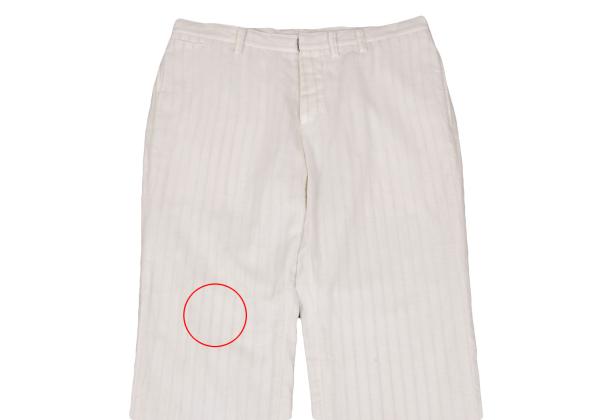 Y's for men Cupro Cotton Stripe Pants Off-White Size 2