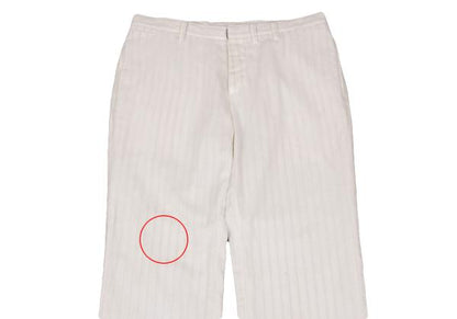 Y's for men Cupro Cotton Stripe Pants Off-White Size 2