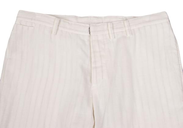 Y's for men Cupro Cotton Stripe Pants Off-White Size 2