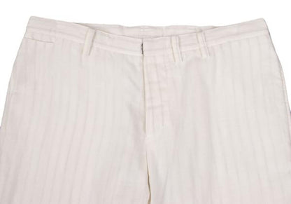Y's for men Cupro Cotton Stripe Pants Off-White Size 2