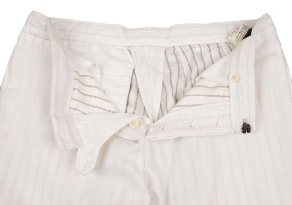 Y's for men Cupro Cotton Stripe Pants Off-White Size 2