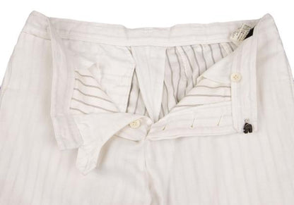 Y's for men Cupro Cotton Stripe Pants Off-White Size 2