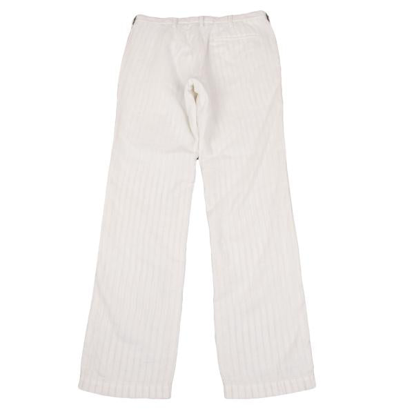 Y's for men Cupro Cotton Stripe Pants Off-White Size 2