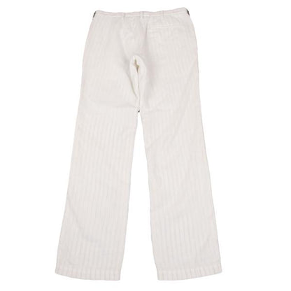 Y's for men Cupro Cotton Stripe Pants Off-White Size 2