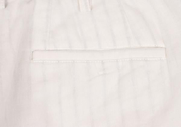 Y's for men Cupro Cotton Stripe Pants Off-White Size 2