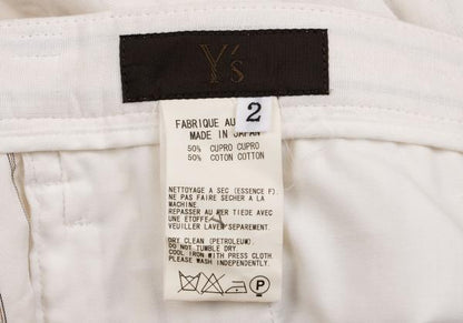 Y's for men Cupro Cotton Stripe Pants Off-White Size 2